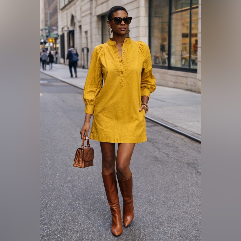 Banana Republic V Yoke Mini Shirtdress